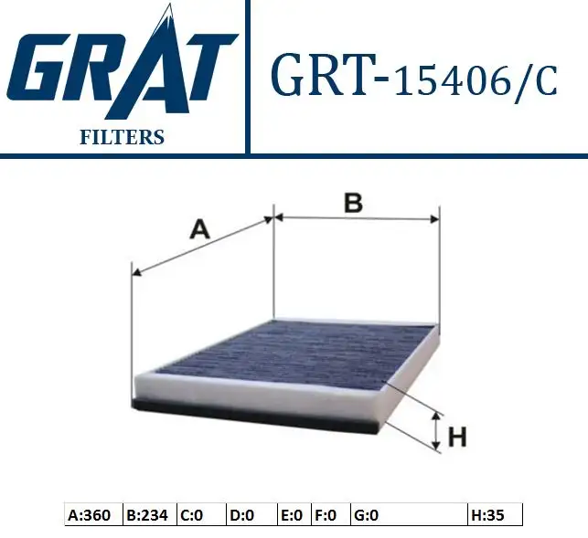 GRAT 15406C Polen Filtresi (Karbonlu) 2E0819638A resmi