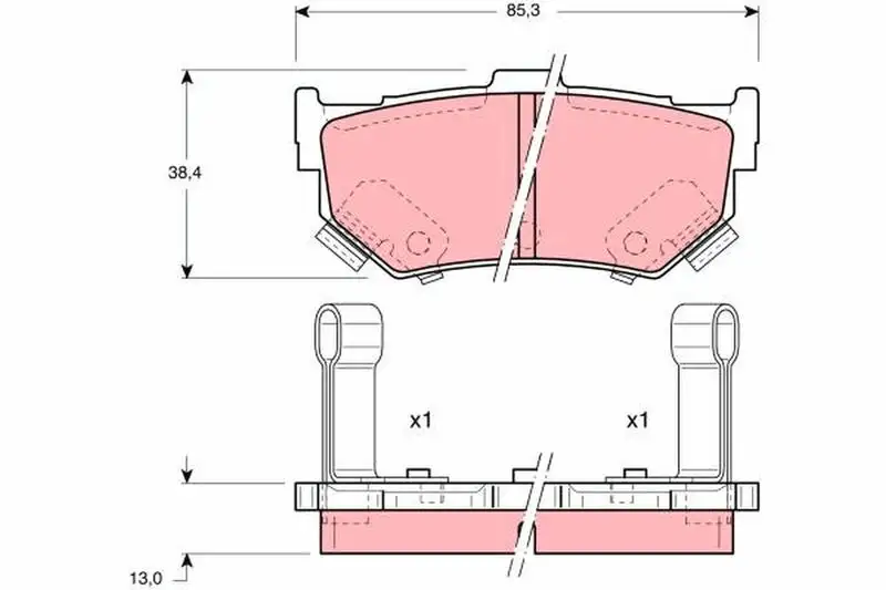 TRW GDB884 Ön Fren Balatası resmi