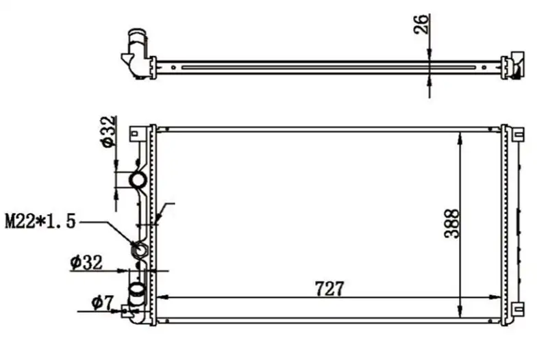 MGA 80129 Radyatör 7701049664 resmi
