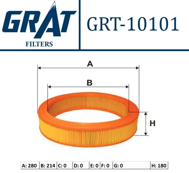 GRAT 10101 Hava Filtresi 7721380 resmi