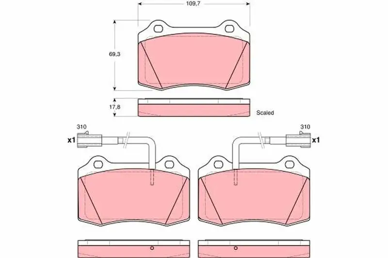 TRW GDB1519 Ön Fren Balatası 9949509 resmi