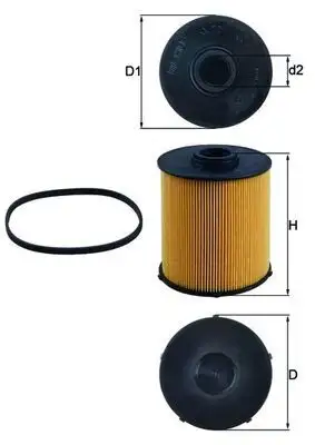 MAHLE KX70D Yakıt Filtresi resmi