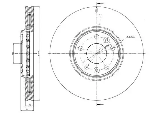 MGA 50745 Ön Fren Diski 402064155R resmi