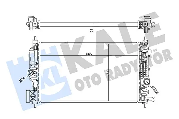 KALE 358950 Radyatör 13421311 resmi