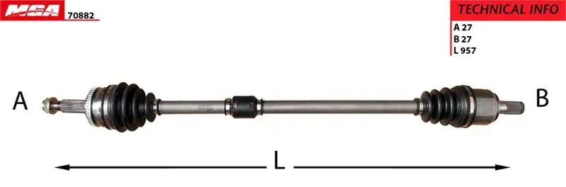 MGA 70882 Ön Aks (Sağ) 495013X100 resmi