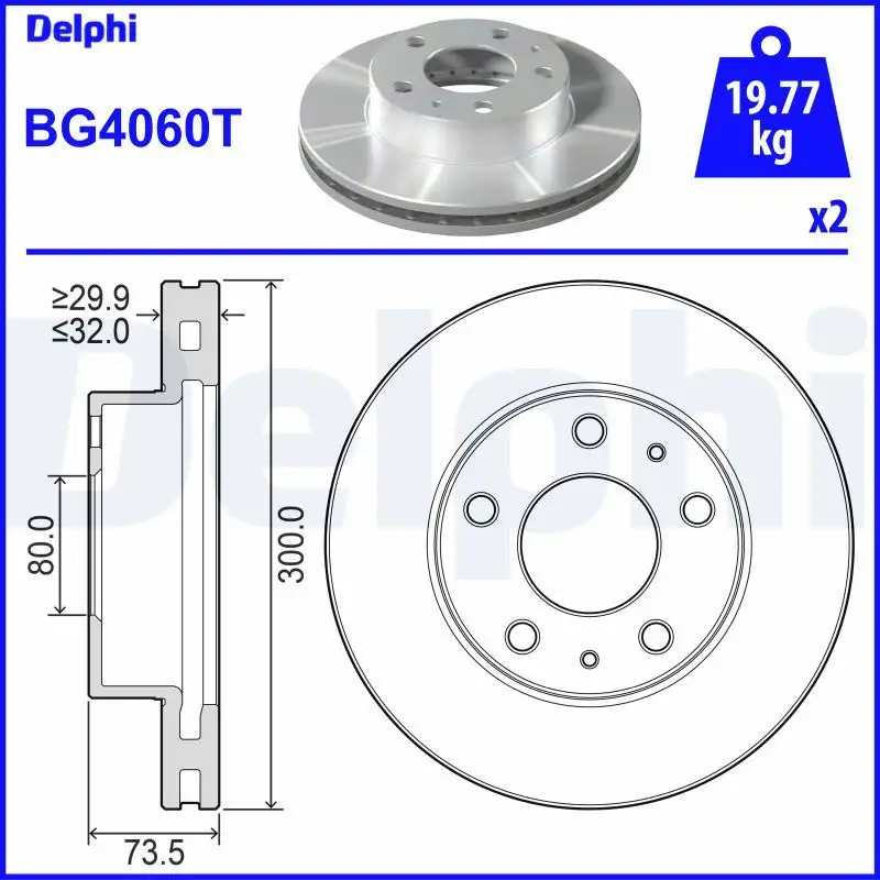 DELPHI BG4060T Ön Fren Diski resmi