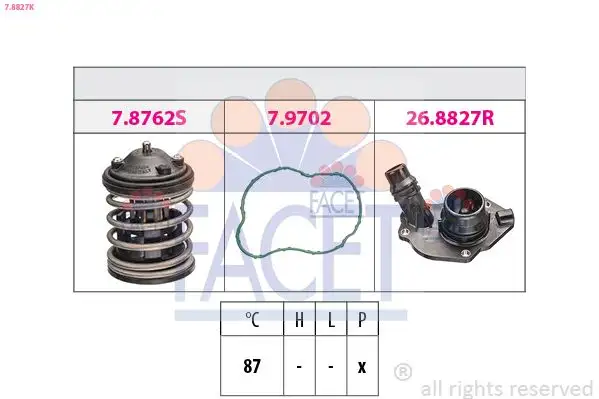 FACET 7.8827K Termostat 11518512234 resmi