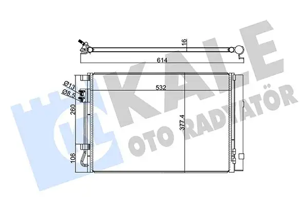 KALE 380200 Klima Radyatörü 976061R000 resmi