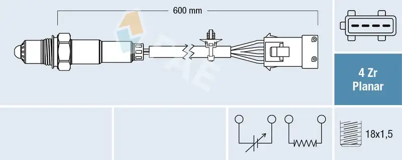 FAE 77494 Oksijen Sensörü 9665104080 resmi