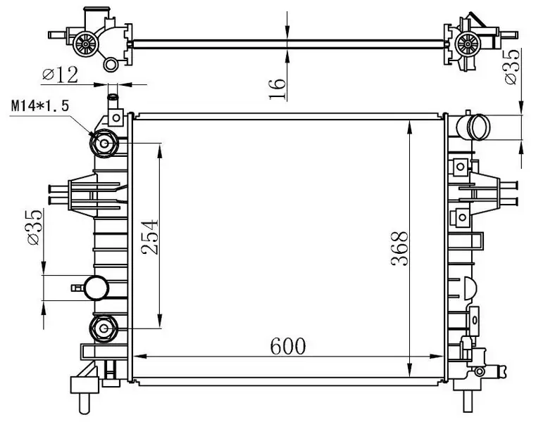 ORIS BOP154026 Radyatör 13145210 resmi