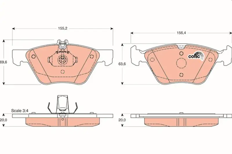 TRW GDB1215 Ön Fren Balatası resmi