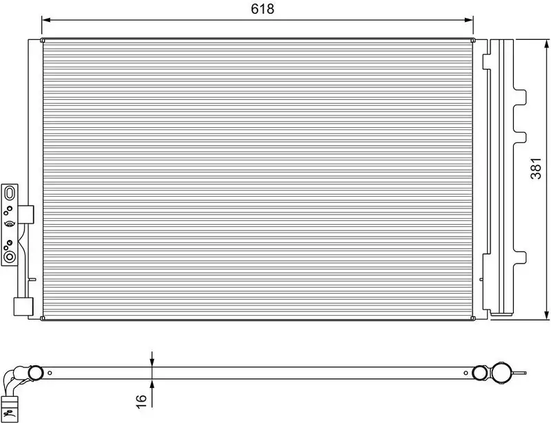 VALEO 814386 Klima Radyatörü 64539216143 resmi