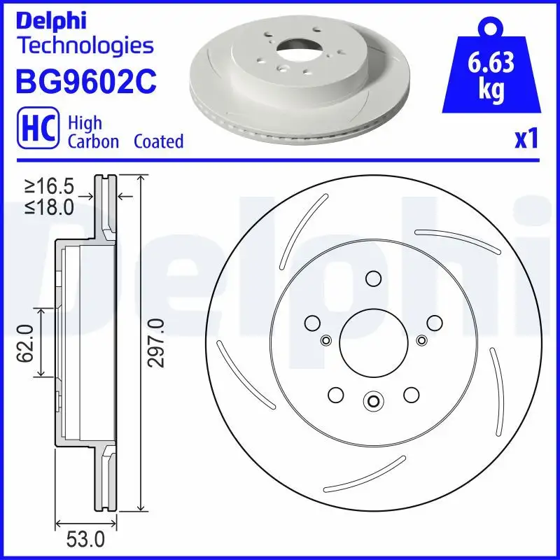 DELPHI BG9602C Arka Fren Diski (Sol) 4243252010 resmi