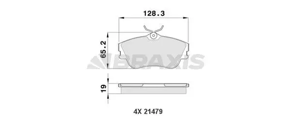 BRAXIS AA0160 Ön Fren Balatası resmi