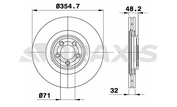 BRAXIS AD1047 Ön Fren Diski resmi