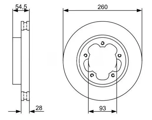 MGA 50453 Ön Fren Diski 6C111125BA resmi