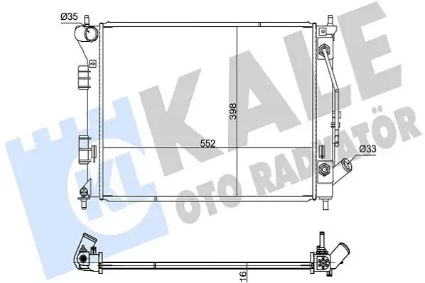 KALE 347795 Radyatör 25310A6150 resmi