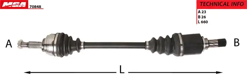 MGA 70848 Ön Aks (Sol) 391017832R resmi