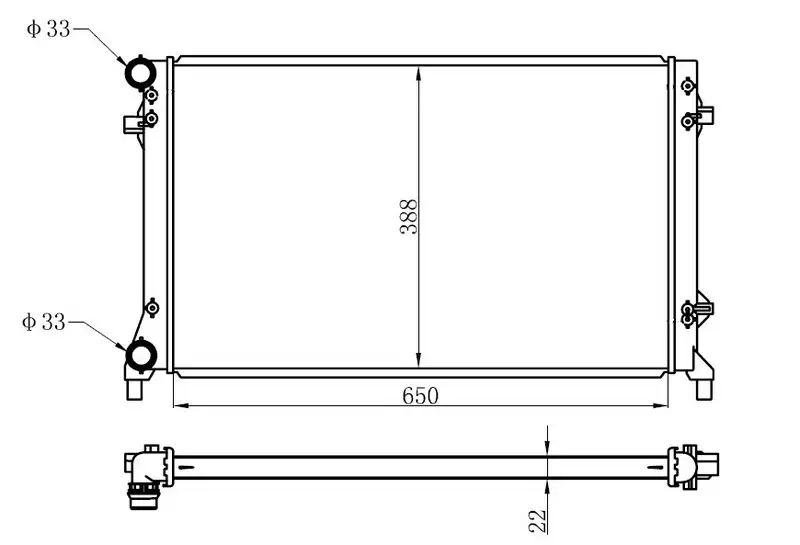 ORIS BVW012022 Radyatör 1K0121251BK resmi