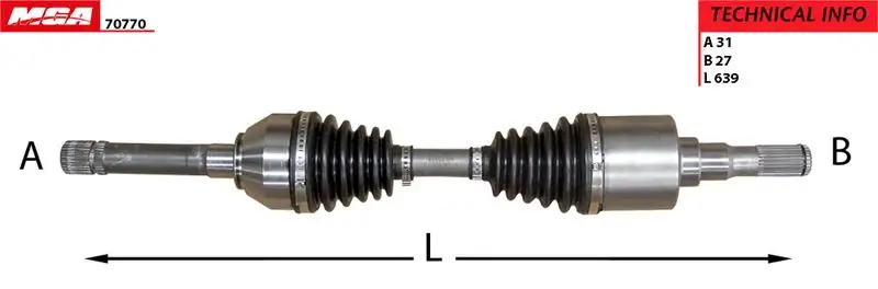 MGA 70770 Ön Aks (Sağ) 266737750119 resmi