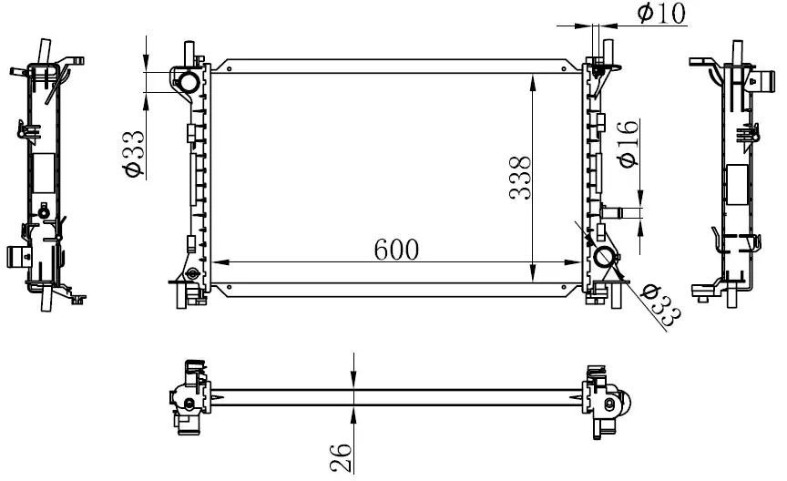 ORIS BFR169026 Radyatör 98AB8005KF resmi