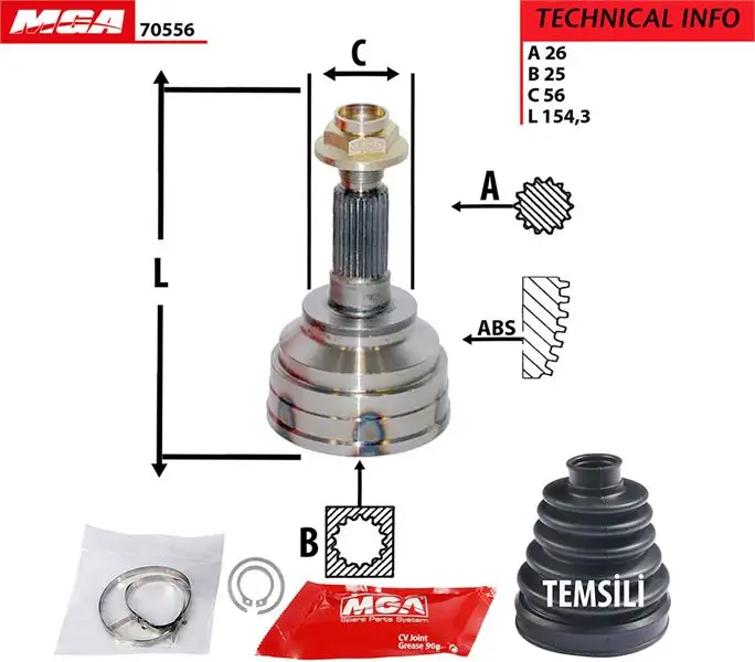 MGA 70556 Aks Kafası (Dış) G0332560D resmi