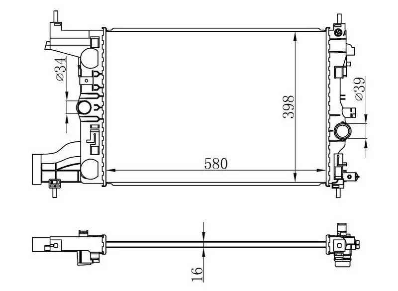 ORIS BOP540016 Radyatör 1300299 resmi