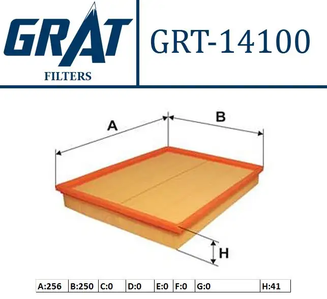 GRAT 14100 Hava Filtresi 835622 resmi