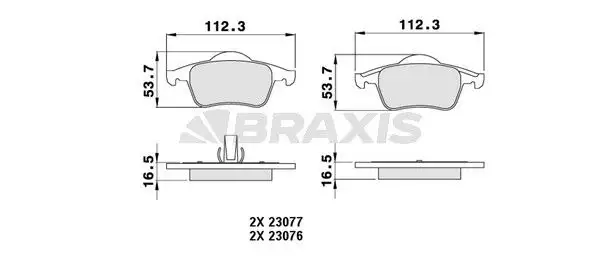 BRAXIS AA0203 Arka Fren Balatası resmi