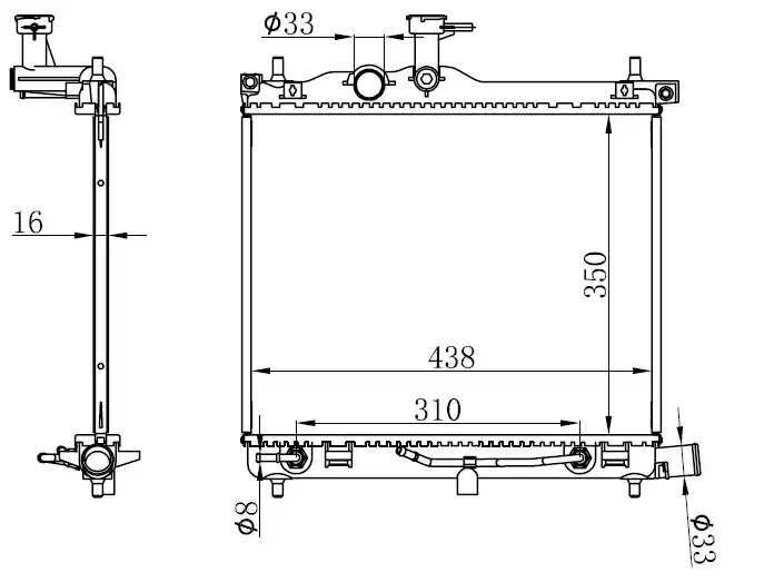 ORIS BHY109016 Radyatör 253100X170 resmi