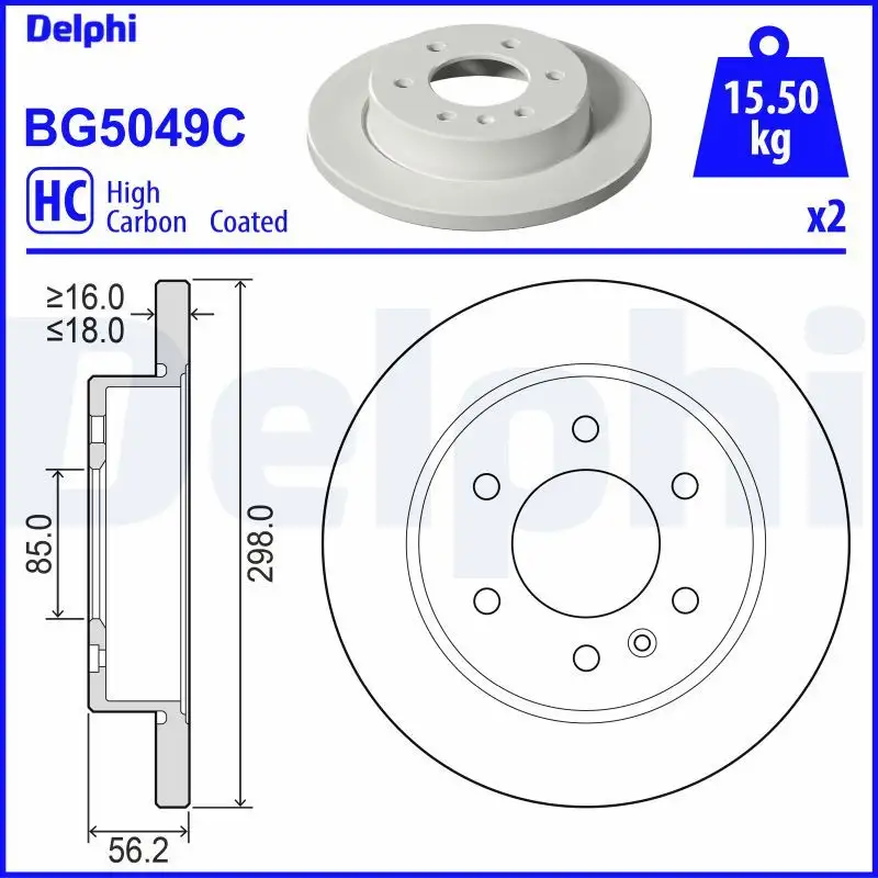 DELPHI BG5049C Arka Fren Diski A9104232100 resmi