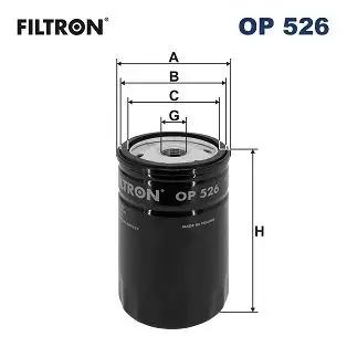 FILTRON OP526 Yağ Filtresi resmi