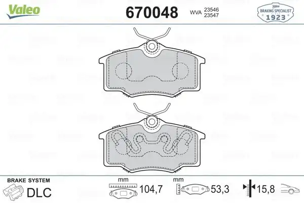 VALEO 670048 Ön Fren Balatası 377698151K resmi
