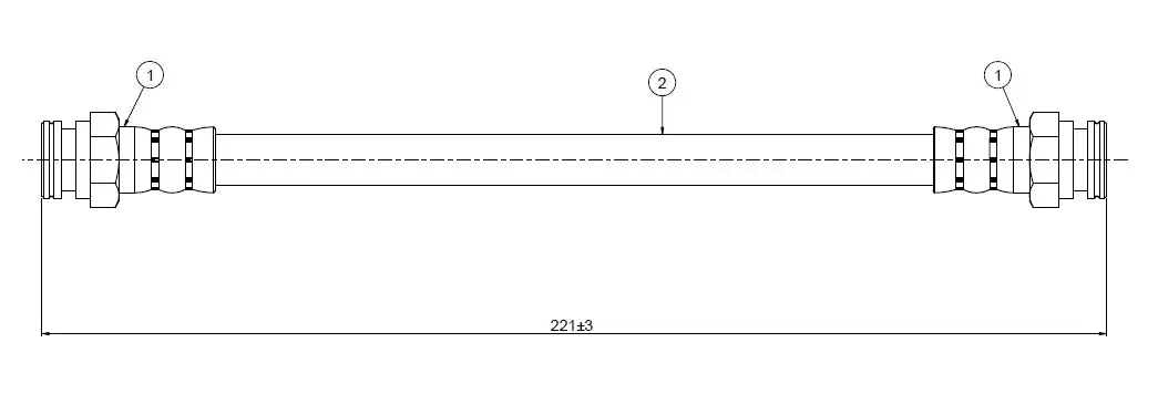 CAVO C800567A Arka Fren Hortumu 5944002 resmi