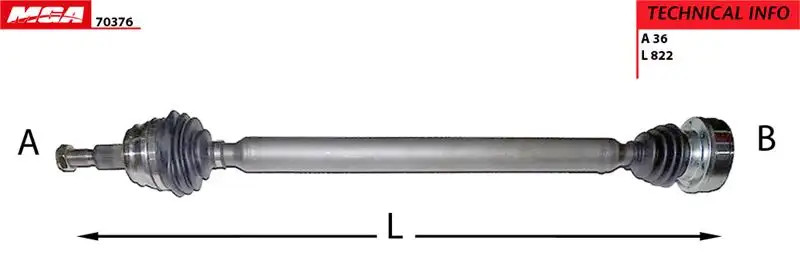 MGA 70376 Ön Aks (Sağ) 1J0407272BL resmi