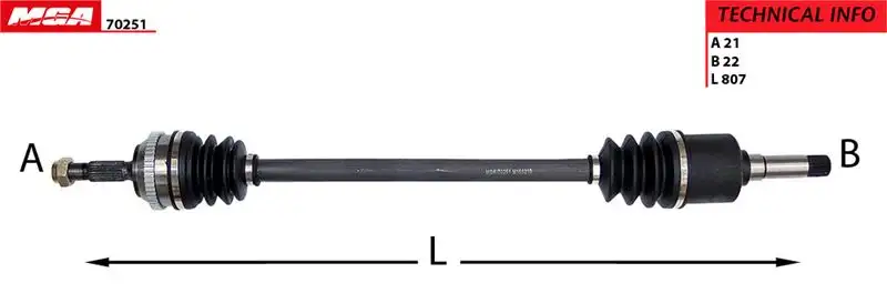 MGA 70251 Ön Aks (Sağ) 32737H resmi