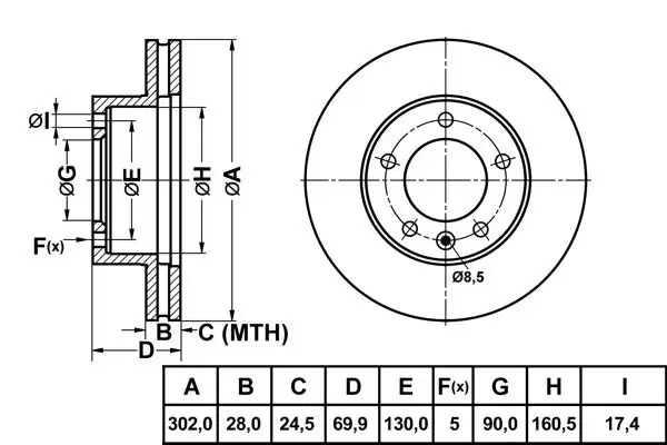 MGA 50107 Ön Fren Diski 8200688880 resmi