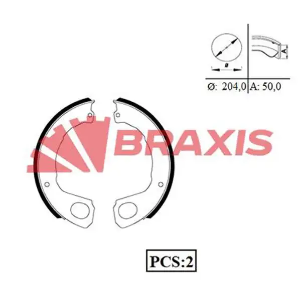 BRAXIS AC0096 El Fren Balatası 8970429341 resmi