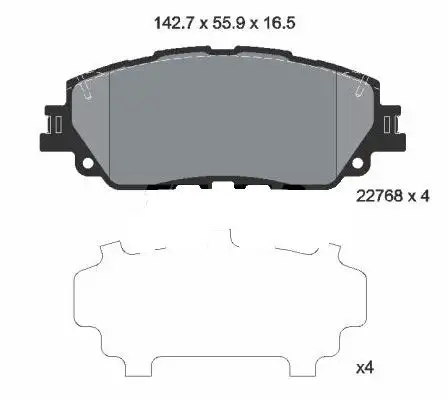 MGA 55755 Ön Fren Balatası 0446576010 resmi