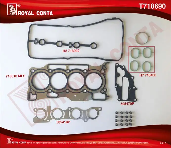 ROYAL T718690 Motor Takım Conta (Üst) 110441KT0B resmi
