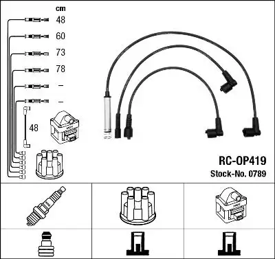 NGK 0789 (RCOP419) Buji Kablosu 1612533 resmi