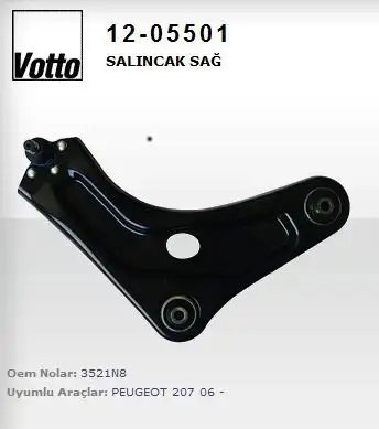 VOTTO 12-05501 Alt Salıncak (Sağ) 3521N8 resmi