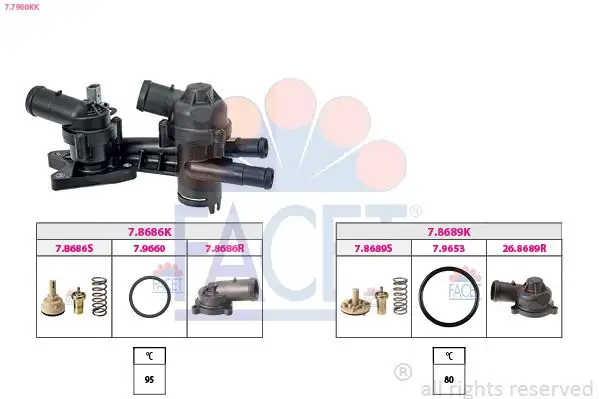 FACET 7.7960KK Termostat 03C121110L resmi