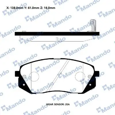 MANDO RMPK34NS Ön Fren Balatası resmi