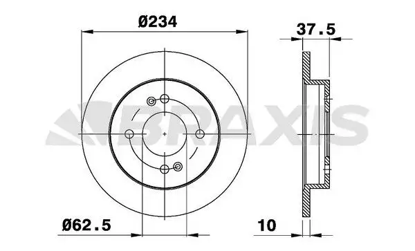BRAXIS AE0126 Arka Fren Diski resmi