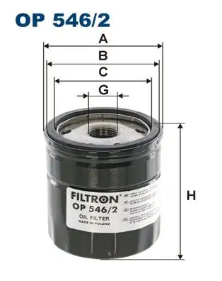 FILTRON OP546/2 Yağ Filtresi 2193141 resmi