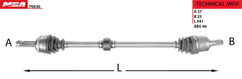 MGA 70630 Ön Aks (Sağ) 495002L010 resmi