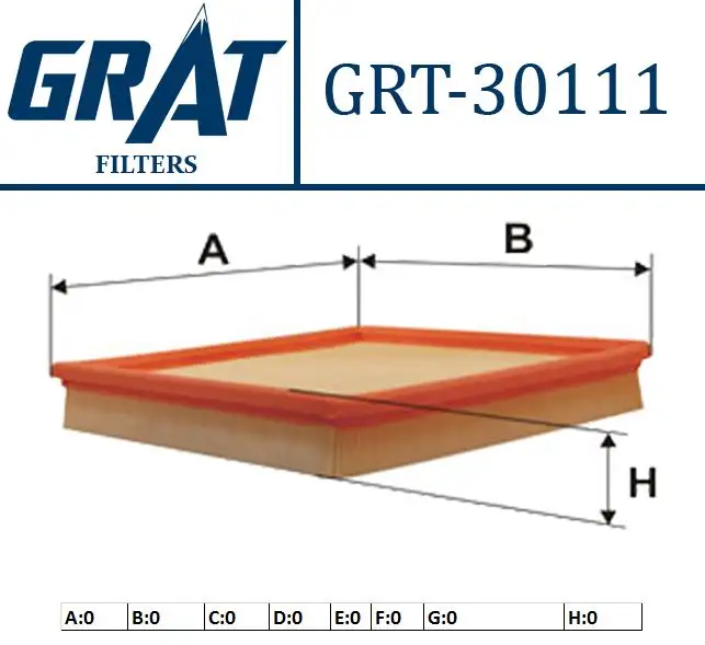 GRAT 30111 Hava Filtresi 13711247405 resmi