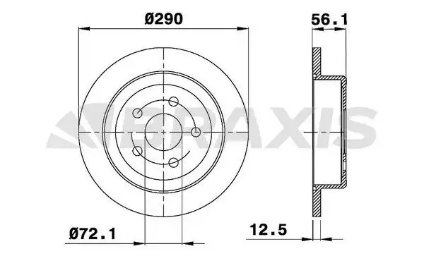 BRAXIS AE0410 Arka Fren Diski resmi
