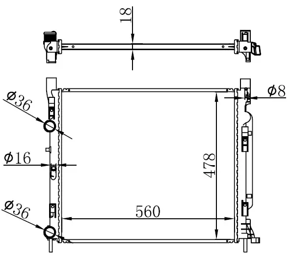 ORIS BRN075026 Radyatör 8200455801 resmi
